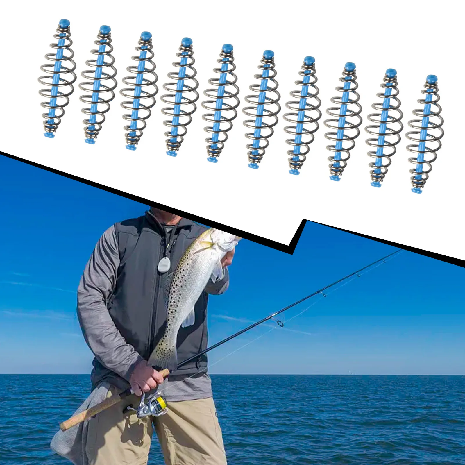 

Durable Hot Sale Bream Method Feeder 10X Tench Coil Inline Method Feeders - Carp Spring Feeder Coil Inline Feeders