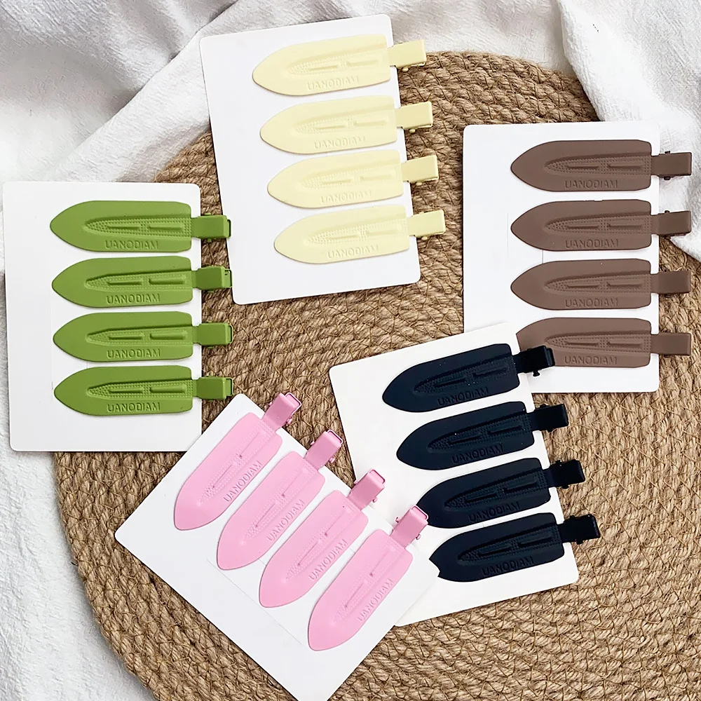 2Pcs/Lot Solid Color Matte Hair Clip Women Girls Hairpins Ins Fashion Traceless Wash Face Clip Headwear Korean Hair Accessories 2pcs lot yoga sport elastic hairband women simple fashion cross headband wash face band solid multifunction lady hair accessory