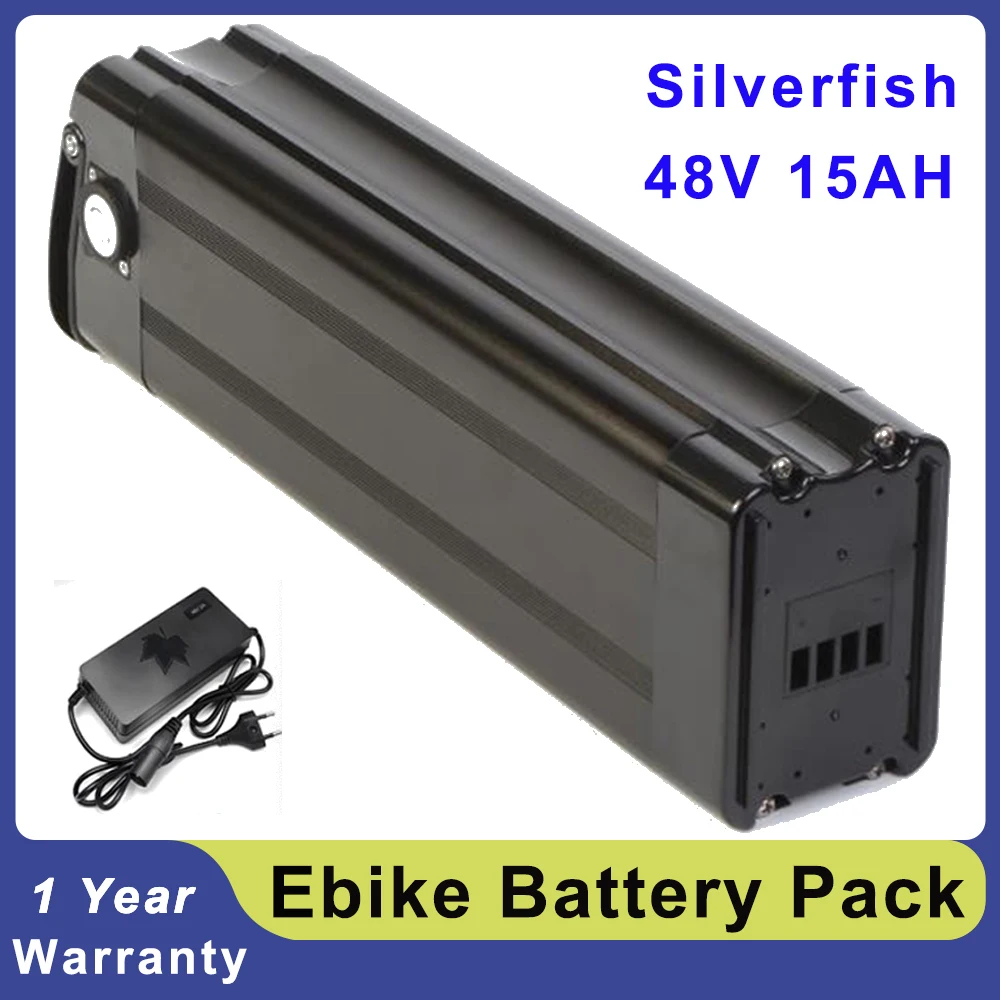 Batteria Ebike Agli Ioni Di Litio Sliverfish 48V 15Ah 20Ah Per 500W 750W 1000W Bicicletta Elettrica Cmacewheel Gw20 Ks26 Y20 Shengmilo