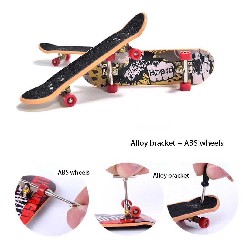 Finger Skateboard Toys Fingerboard Set Professional Finger Skateboard Sets Skate Park Ramp Deck Scene Venue Combination DIY Assemble Novelty Toys Kit Gift Kids Child