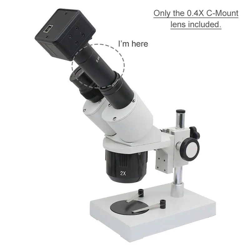 Microscope Adapter 0.3X/0.4X/0.5X C-mount Lens f CCD CMOS Industrial Camera Digital Eyepiece Microscope Reduction Relay