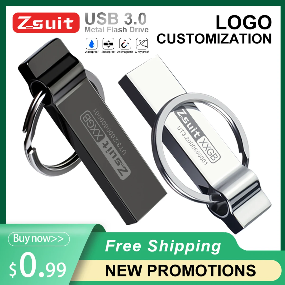 Metal USB 3.0 PenDrive Hight Speed Flash Usb Stick Memory Stick 32GB 64GB 128GB Waterproof USB Flash Pen Drives U Disk Free Logo metal usb flash drives 360°rotate type c otg for phone pen drive 4gb pendrive 16g 32gb 64g 128g 256gb usb stick u disk free logo