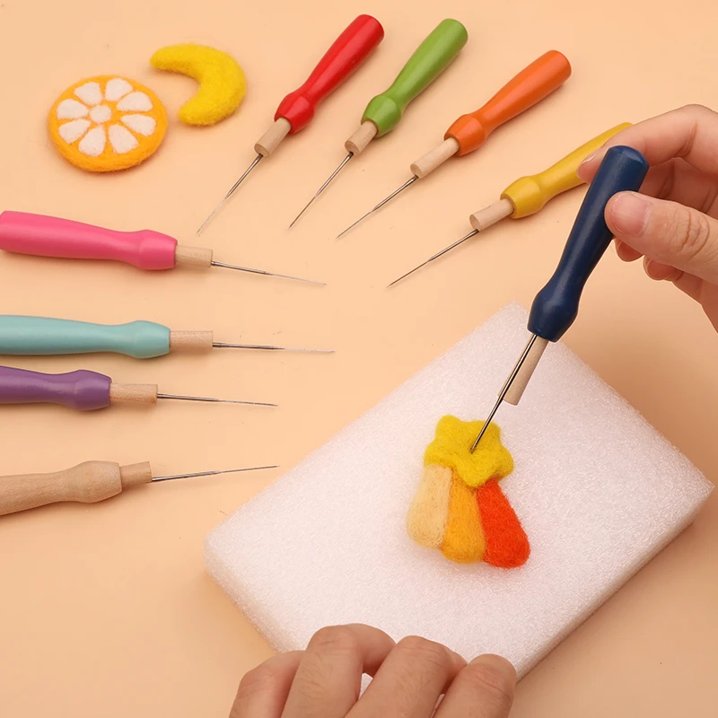 Wool Felting Needles Fenrry 1Pcs Wooden Handle Wool Felting Needles Tools Felting Needle DIY Tools Accessories for Handmade Needles Supplies