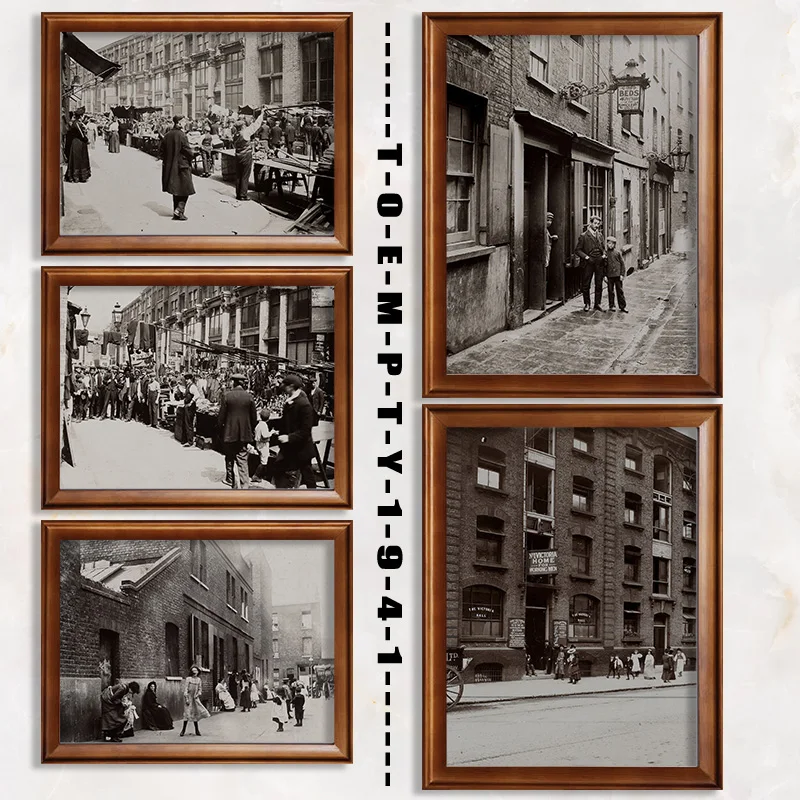 Vecchie Foto Prese Da Jack London Prints Poster Canvas Printing America 1902 Year City View Wall Decor Arte Della Parete In Bianco E Nero