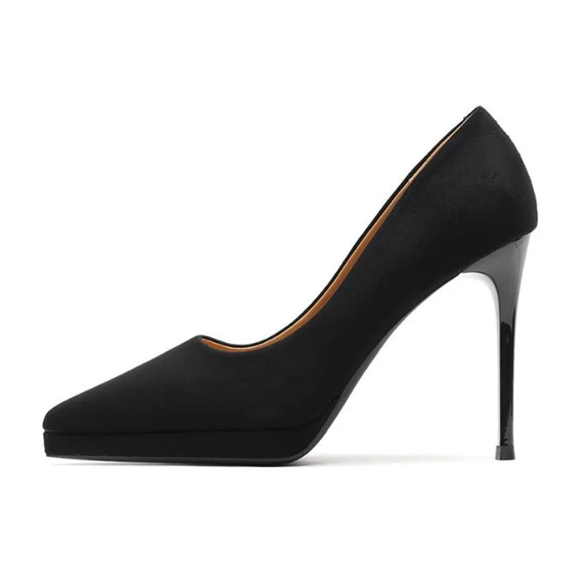 

Женские замшевые туфли на платформе, роскошные дизайнерские туфли-лодочки с острым носком, на высоком каблуке-шпильке, 2024