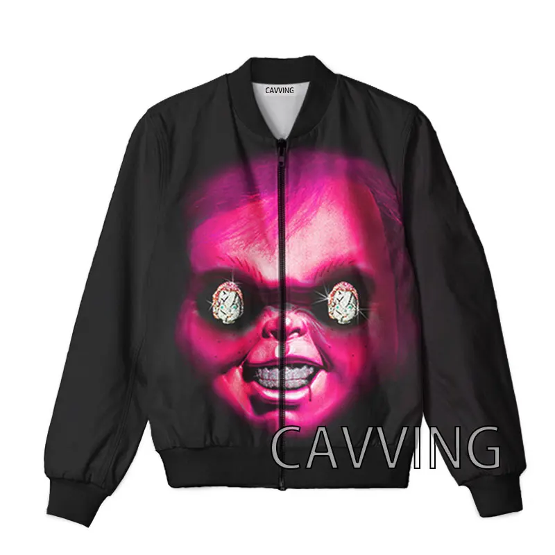 New Fashion Women/Men's 3D Print  Chucky  Zipper Bomber Jackets Men Overcoat Mens Coat Zip Up Jackets 3