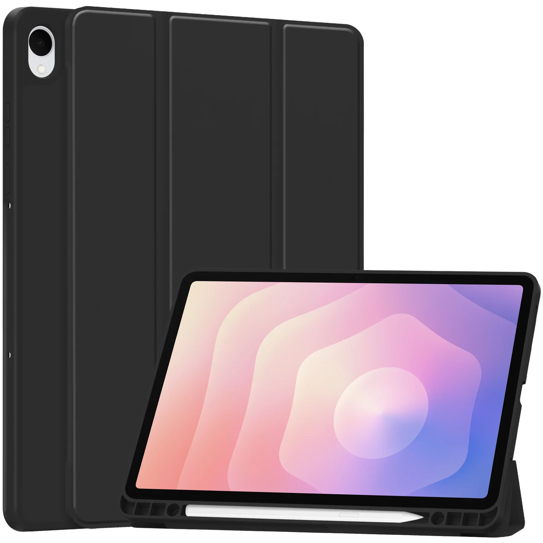 Premium Leather Tablet Case with Auto Sleep and Pen Holder - Folding Protective Cover