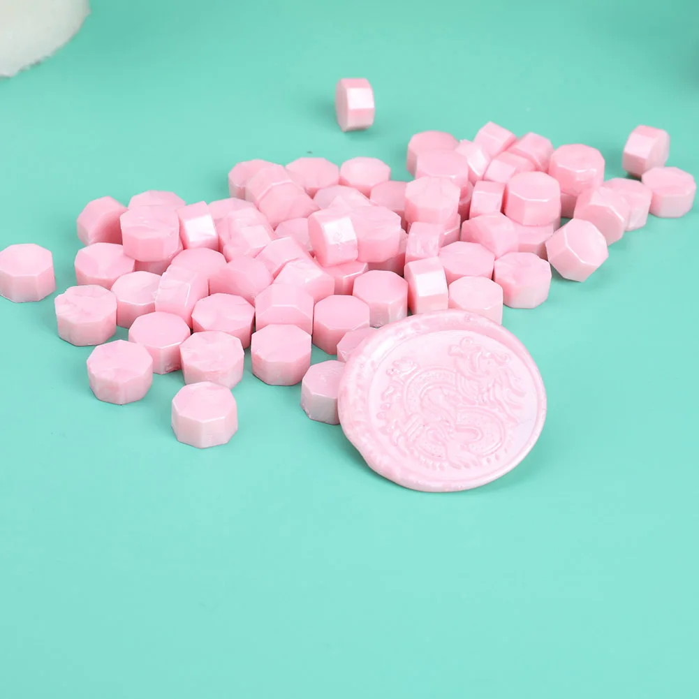 60/100pcs Vintage Octagon Granule Sealing Wax Beads DIY for Personal Letters Wedding Stamping Crafts Decorative Accessories