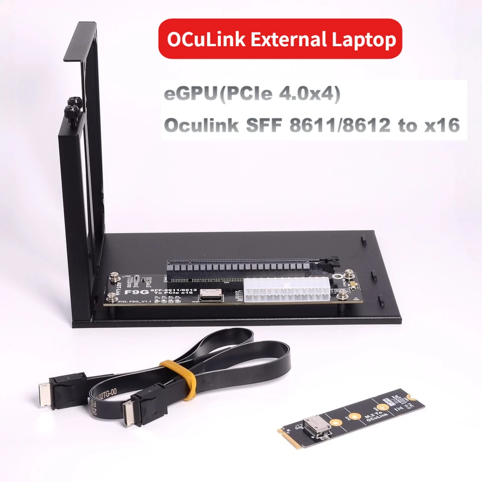 F9G-BK7 EGPU OCuLink GPU Dock PCIe4.0 X4 Portátil portátil a tarjeta gráfica de vídeo externa M F9G-BK7 EGPU OCuLink GPU Dock PCIe4.0 X4 Portátil portátil a tarjeta gráfica de vídeo externa M