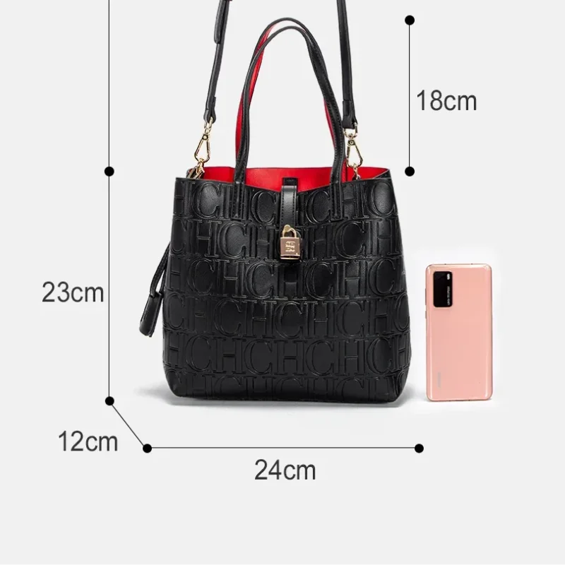 CH High-quality Fashionable Letter Printed Handbag Large Capacity Solid Color High-end Feel Versatile Women's Shoulder Bag 6