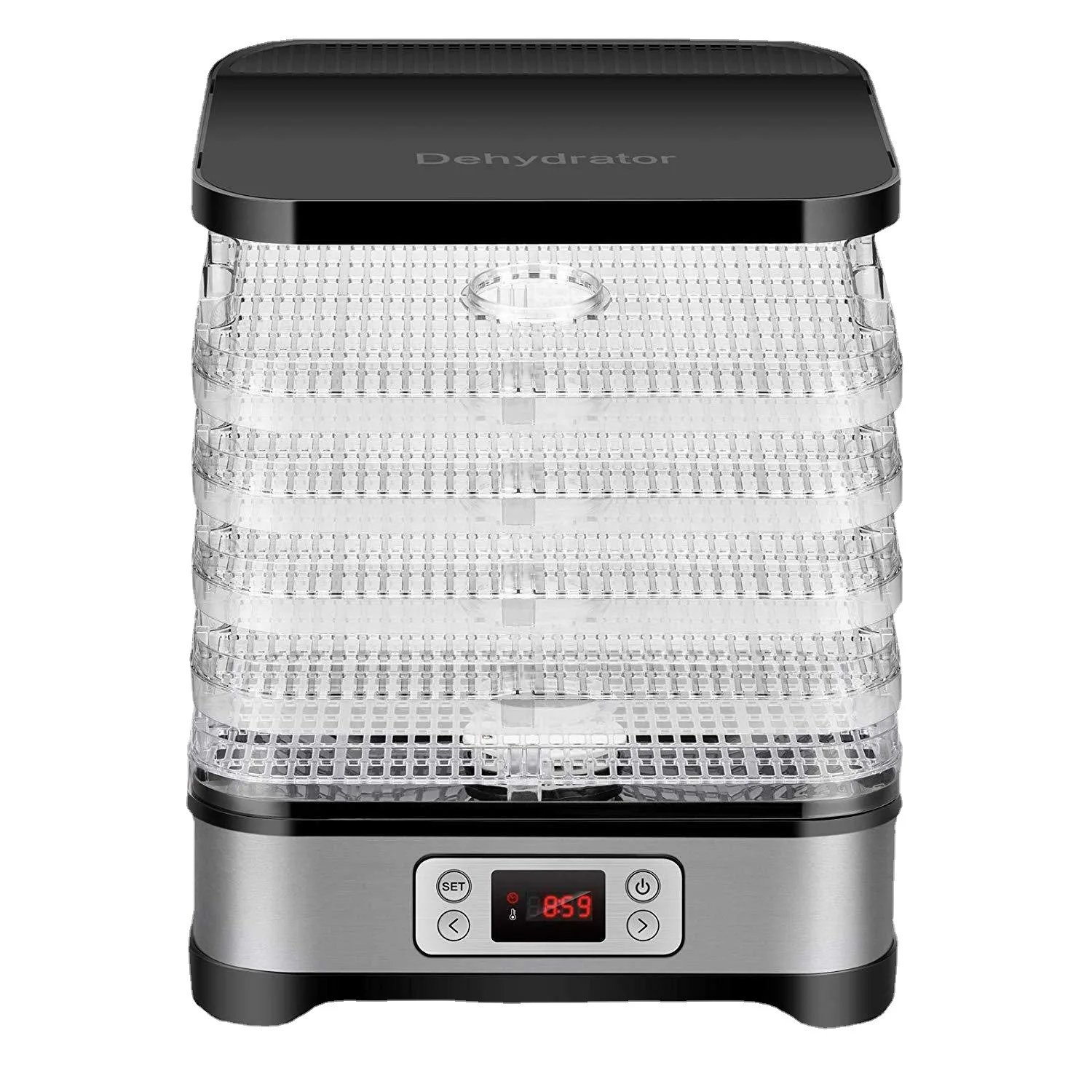 Fruit Dryer 5-layer Temperature Adjustable Tray Food Dehydrator Air Dryer Suitable for Fruits Vegetables Mushrooms Dried Meat 6