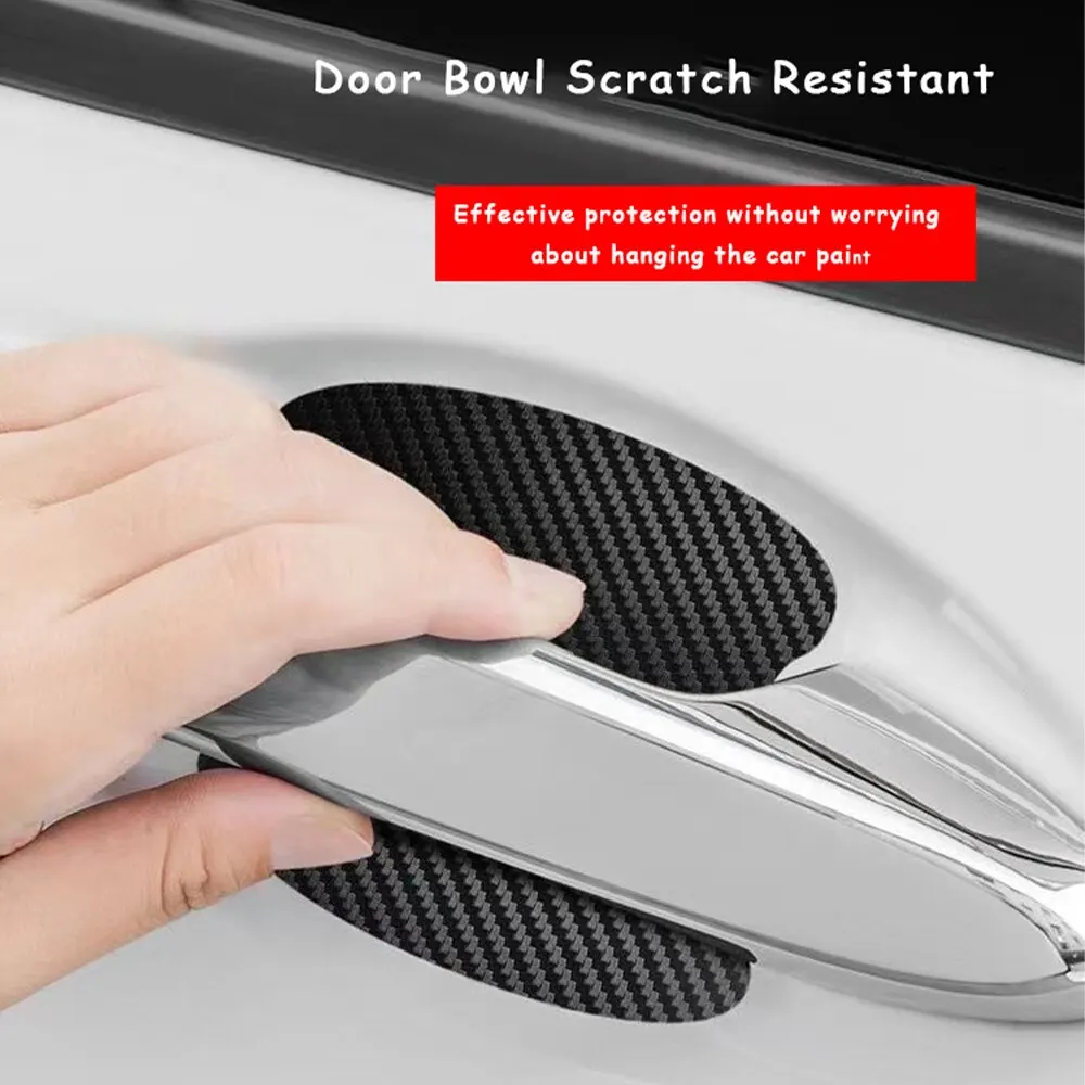 Car Door Handle Bumper Sticker Paper Protective Film Carbon Fiber Wrist Bumper Universal Handle Sticker 10pcs/Lot