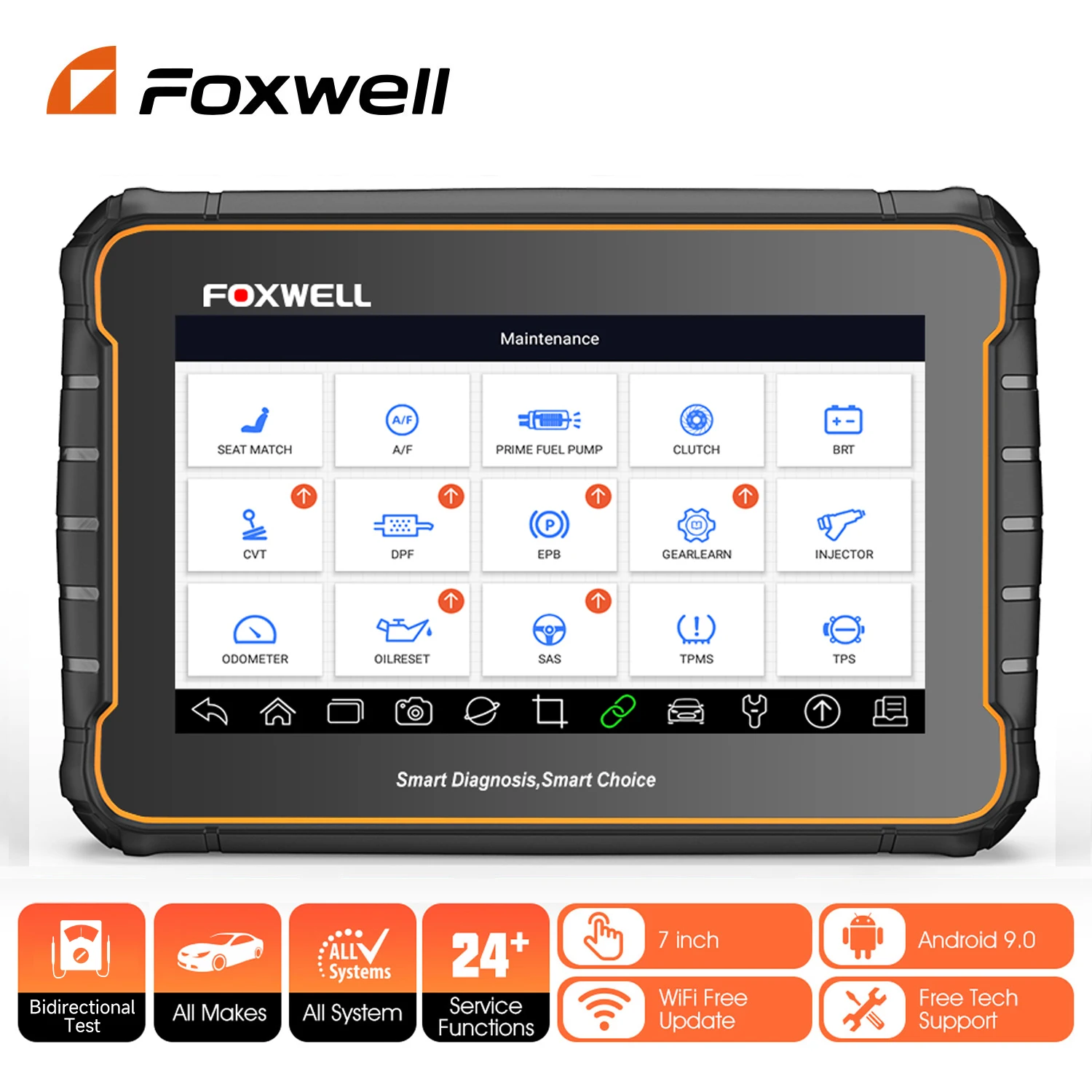 

Foxwell GT60 OBD2 Professional Car Diagnostic Tool All System Biretional Test Oil EPB A/F 24 Reset ODB2 OBD2 Automotive Scanner