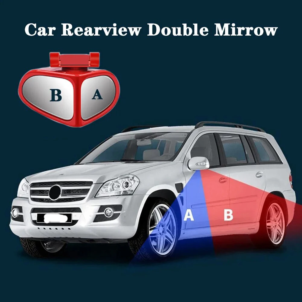 

Car Side Mirror Blind Spot Mirror HD Durable Glass ABS Anti collision Housing Adjustable Angle 360 Degree Rotatable Bracket