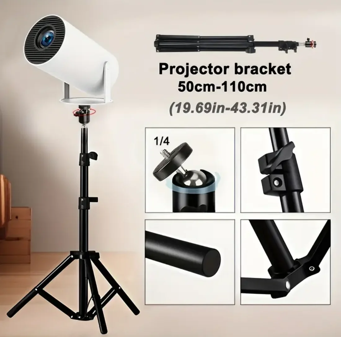 Extendable Portable Phone Bracket for HY300 Pro Mini Projector Travel Tripod Stand Mount Max Load-Bearing 1.5kg