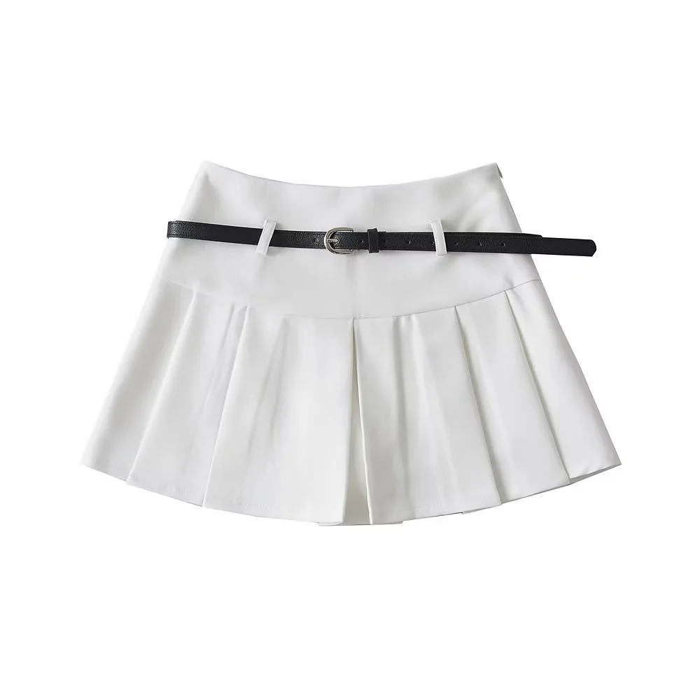 

Summer High Waist Skirts for Women Fashion Sexy Mini Skirts Vintage Pleated Skirt Korean Tennis Skirts Short White Black 2023