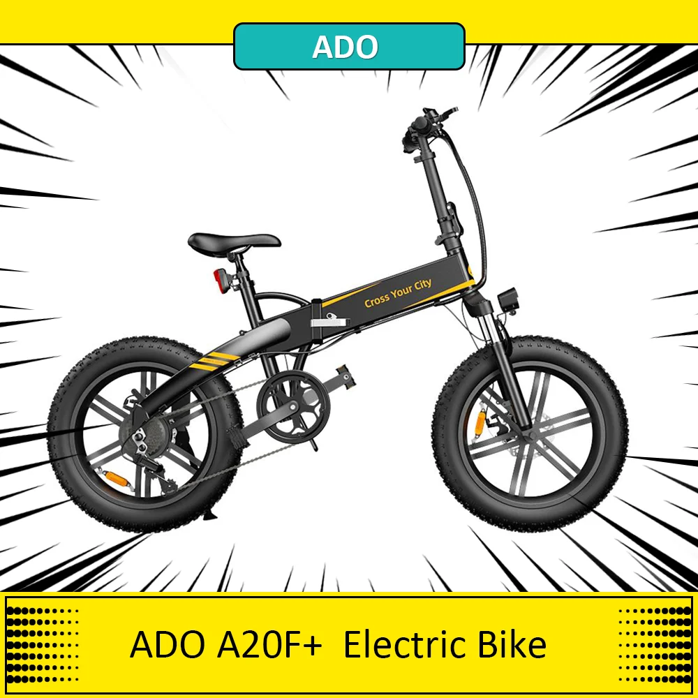 Ado A20F + Bici Elettrica Pieghevole Bici 250W Motore 35 Km/H Velocità Massima 20 "4.0In Pneumatico 50Km Gamma Pieghevole Bicicletta Da Città