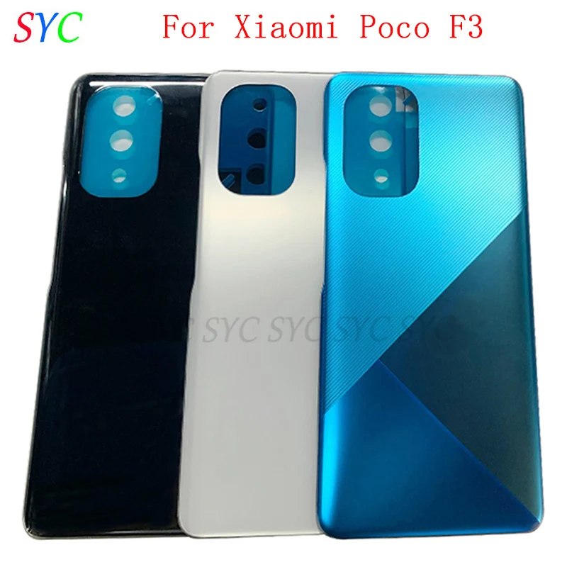 

Original Rear Door Battery Cover Housing Case For Xiaomi Poco F3 Back Cover with Adhesive Sticker Logo Repair Parts