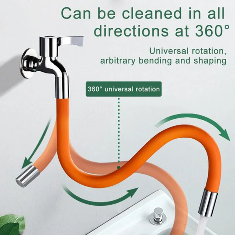 Faucet Extension Extender Universal Rotating Shaped Extension Pipe Splash-proof Balcony Mop Pool Kitchen Accessories faucet filter splash proof 360 degrees rotatable retractable faucet extender universal kitchen maiwanshi filter water purifier