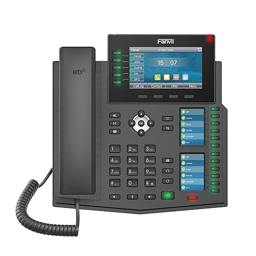 

High-end IP Phone Fanvil X6U with 3 Color Displays 20 SIP Lines VoIP SIP Phone support POE WiFi Wireless Headset VoIP Products