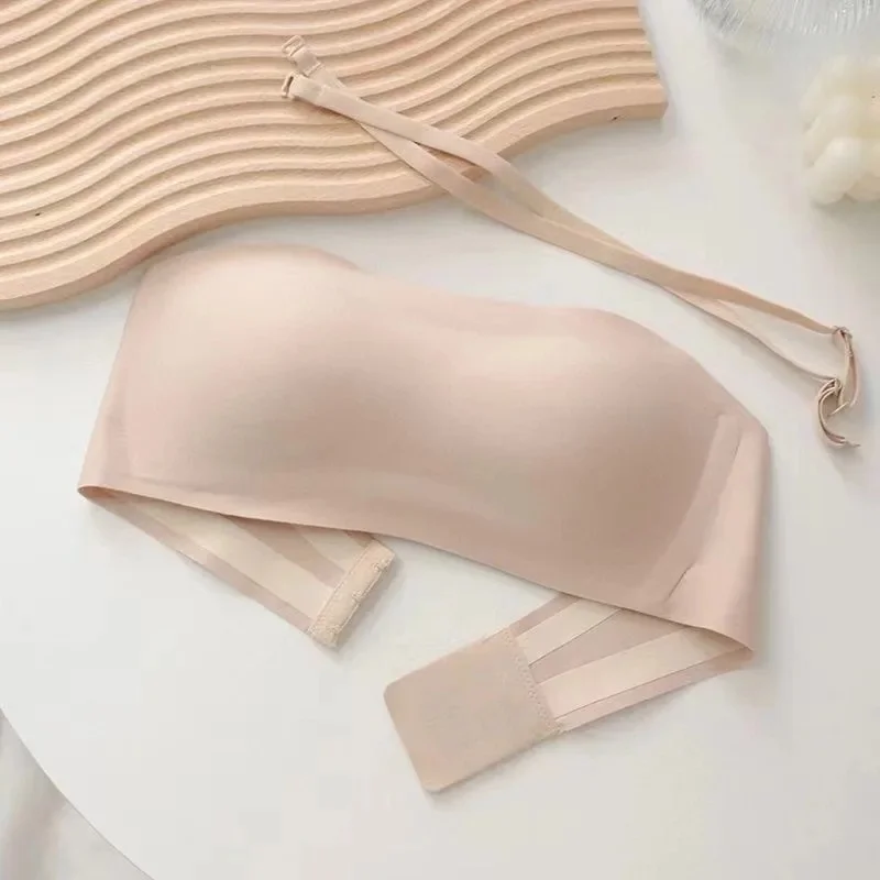 Removable Strapless Bra Magic Lift Thin Design No Trace Underwear Anti-Sagging Floating Tube Top Comfortable Undergarment