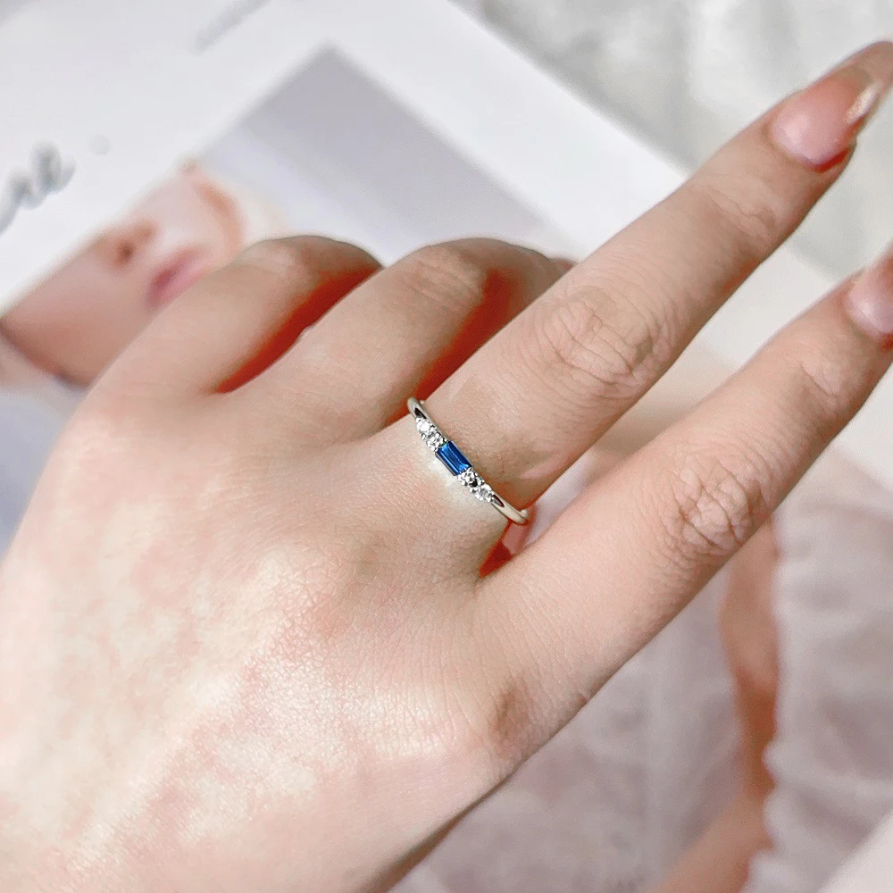Stacking Rings For Women 3 Color Crystal Zircon Mini