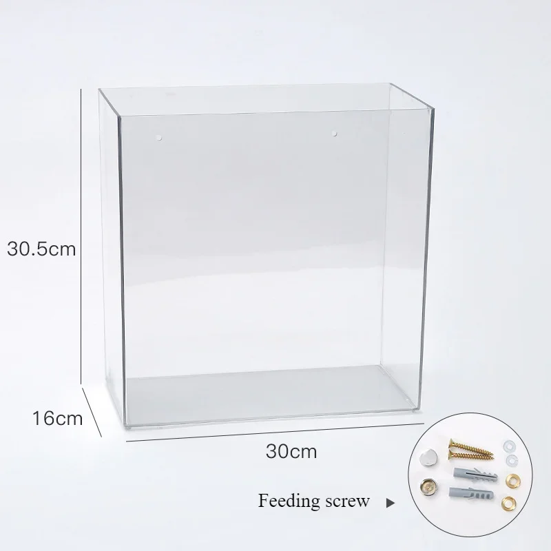 Wall-mounted Transparent Acrylic Material Flower Wrapping Paper Storage Bucket Display Stand Flower Storage Box Shop