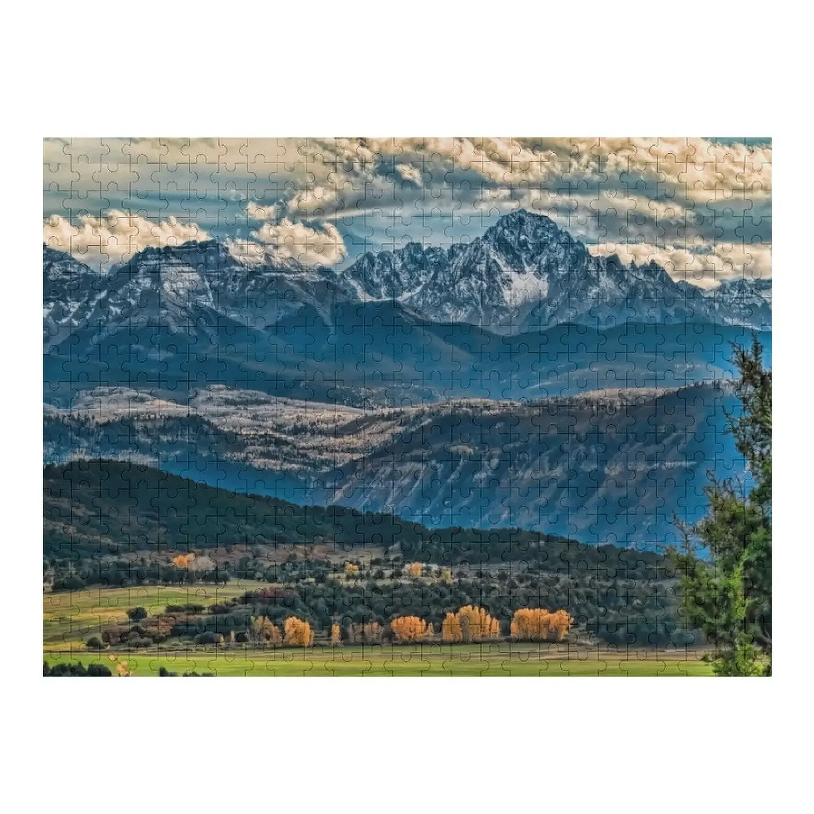 View to Mt Sneffels Jigsaw Puzzle Custom Wood Photo Personalized Custom Name Child Toy Wood Adults Puzzle