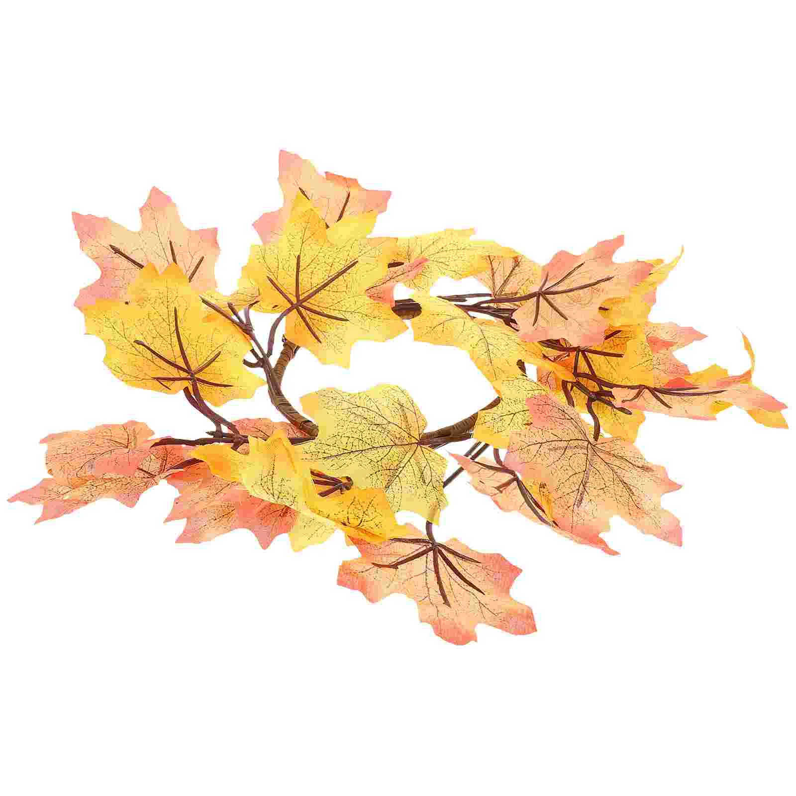 

Fall Maple Leaves Garland Door Hanging Wreath Decor Thanksgiving Wreath Front Door Wreath