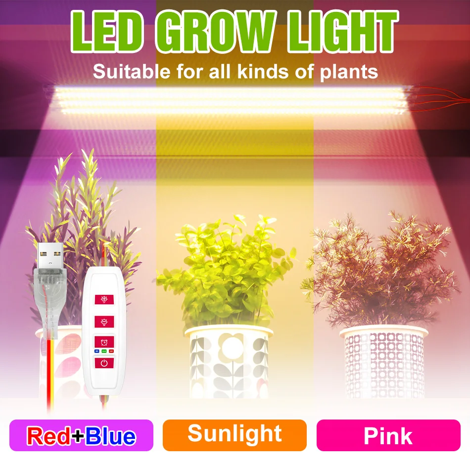 Description Picture 2 of itemLED Grow Light Strips Full Spectrum Plants Lamp Dimmable Timing Auto On/Off Vegetable Flower Seeds Hydroponic Indoor Cultivation