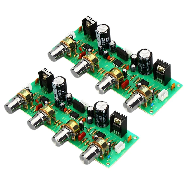 

New 2X 12V NE4558 HIFI Preamp Tone Board Bass Treble Volume Control Pre-Amplifier Board