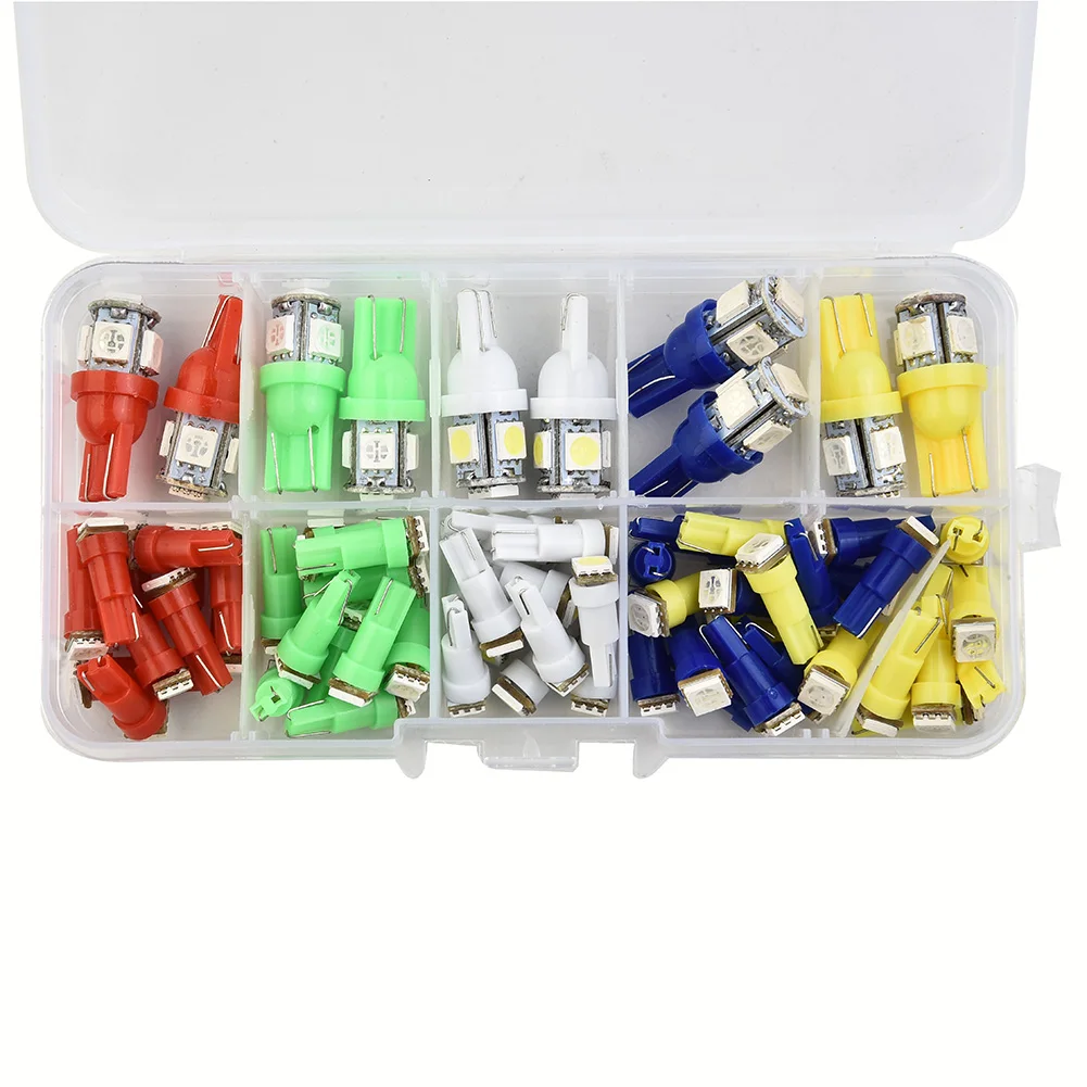 

5050SMD Instrument Panel Light Indicator Turn signal Corner Parking Car T5+T10 LED Side marker Tail License DC 12V