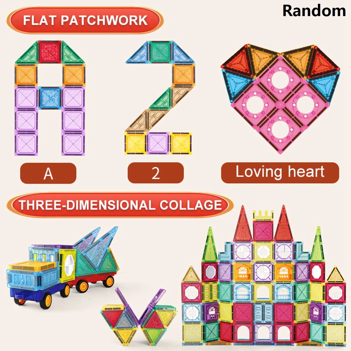 Magnetic Building Blocks for kids aged 3-5 4-8 years old Suitable for 3 4 5 6 7 8 years old and up boys girls toddler magnetic assembly toy magnetic alphabet toys
