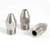 Stainless Steel Universal Linear Nozzle 0 Degree Liquid Column Flow Tip High Pressure Cleaning Cutting Cone Nozzle 1/8" 1/4" 3/8 1