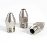 Stainless Steel Universal Linear Nozzle 0 Degree Liquid Column Flow Tip High Pressure Cleaning Cutting Cone Nozzle 1/8" 1/4" 3/8 1