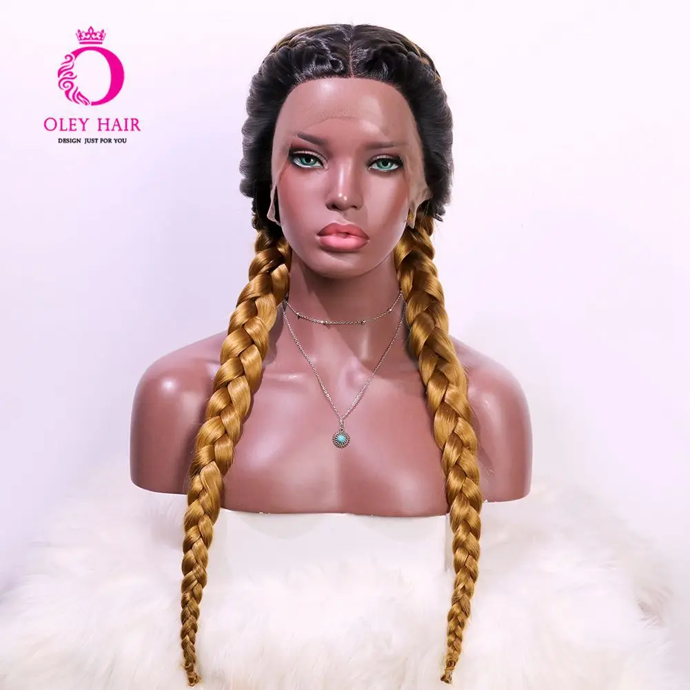 Cwigs Soft Synthetic Wig Cosplay Braided Wigs For Black Women Machine Made Heat Resistant Box Braid Wig