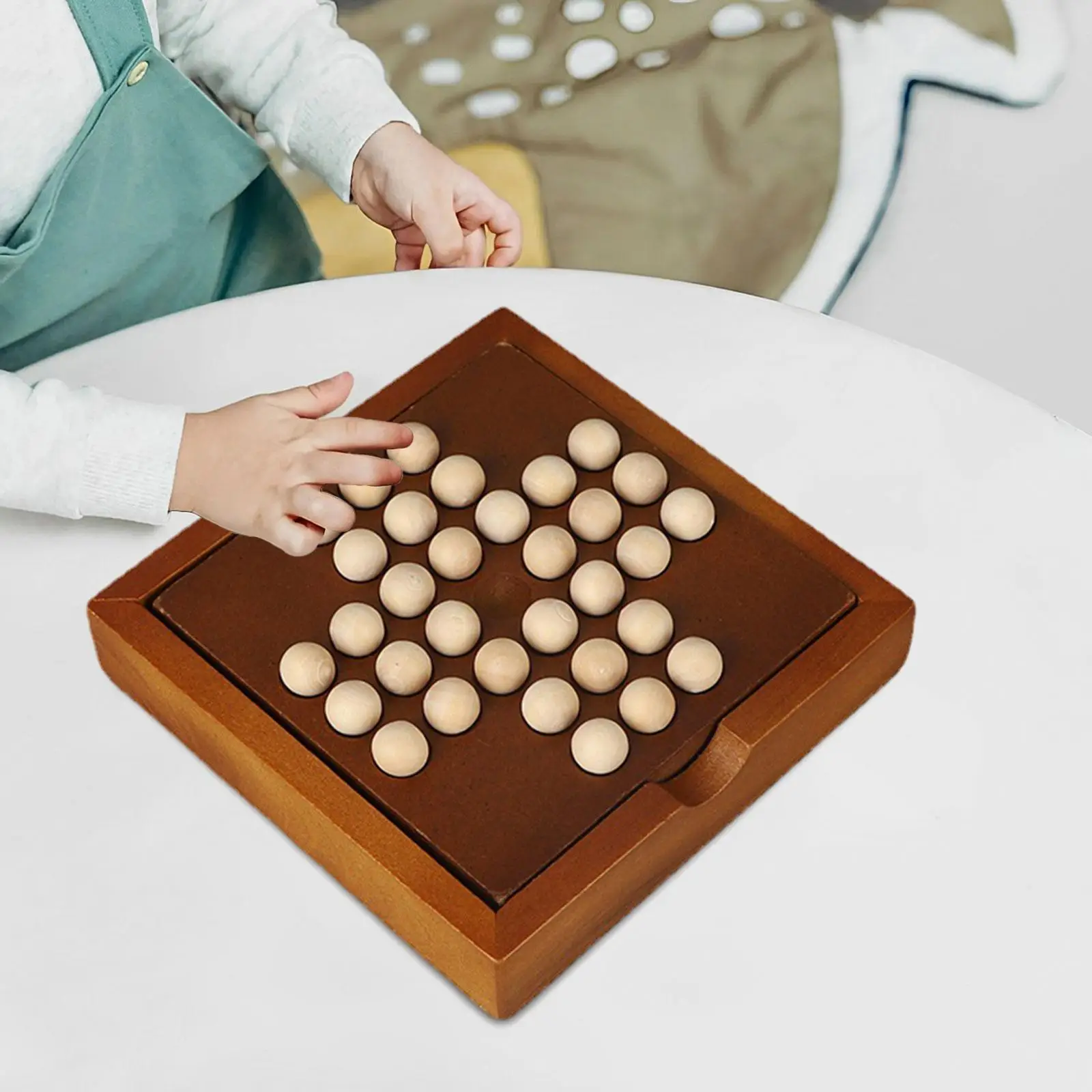 Solitaire Board Game, Tabletop Game, Single Chess Puzzle for Kids Teens Adults