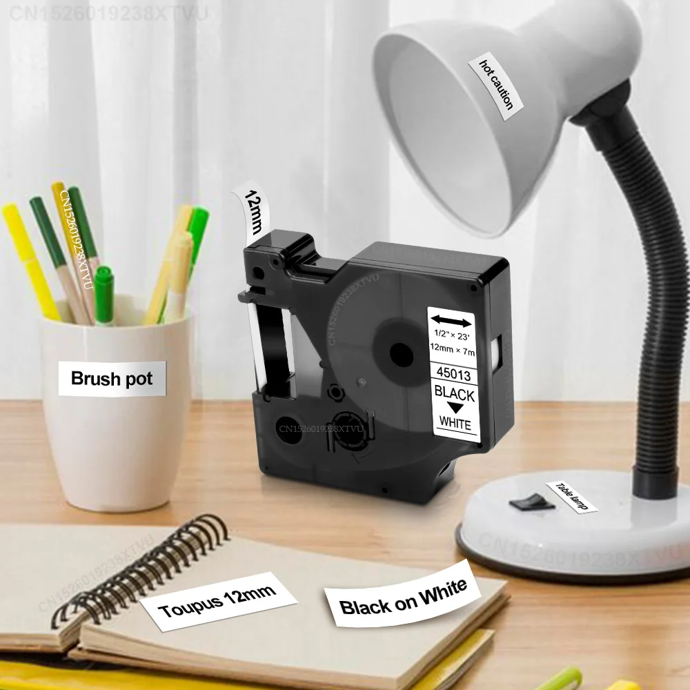 Nastro Per Etichette Dymo Compatibile Cartuccia Dymo D1 Da 12 Mm - Foto 6