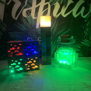 11.5 인치 브라운 스톤 토치 Led 야간 조명 USB 충전식 테이블 조명, 게임 룸 장식 램프 어린이 생일 선물 장난감 램프