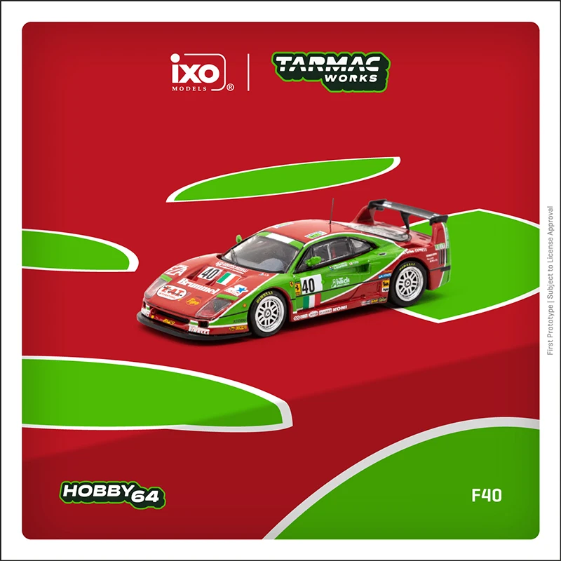 

TW In Stock 1:64 F40 LM 24h Of Le Mans 1995 Diecast Diorama Car Model Tarmac Works