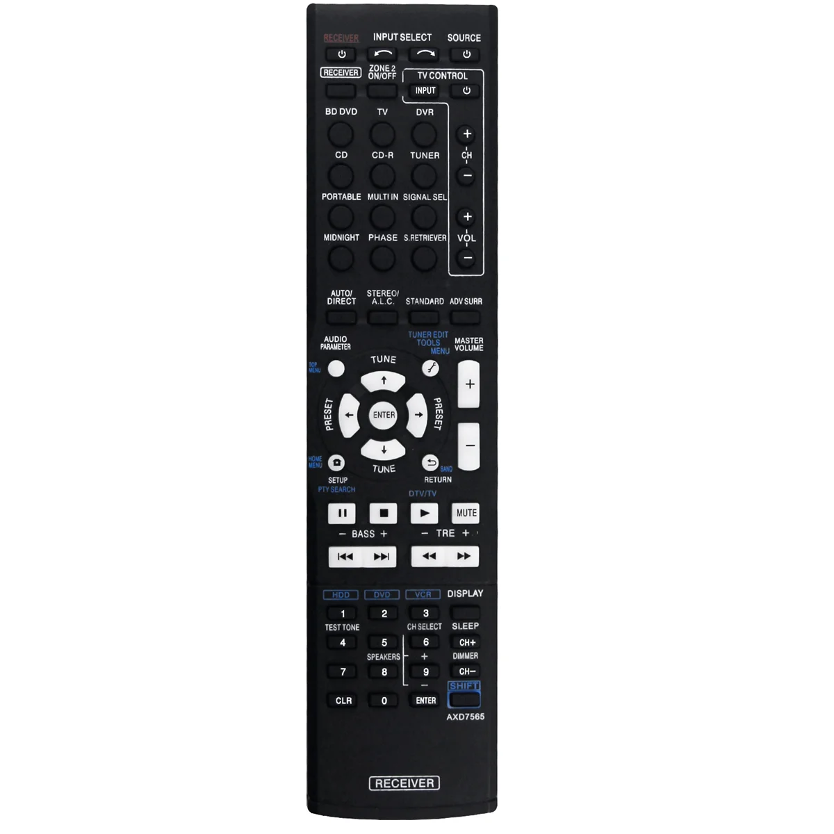

AXD7565 Replace Remote for Pioneer VSX-324-K AXD7565 VSX-819H VSX-828-S VSX-921 Home Theater Audio Video Receiver System