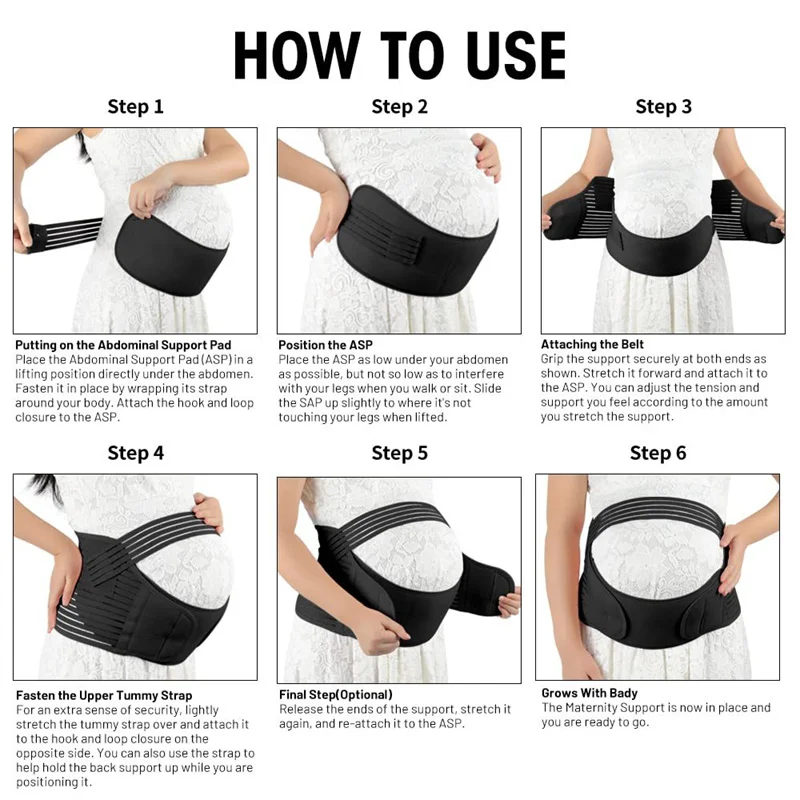Pregnant Women Support Belly Adjustable Waist Care Maternity Abdomen Brace Protector Pregnancy Belt Accessories for Unborn Baby