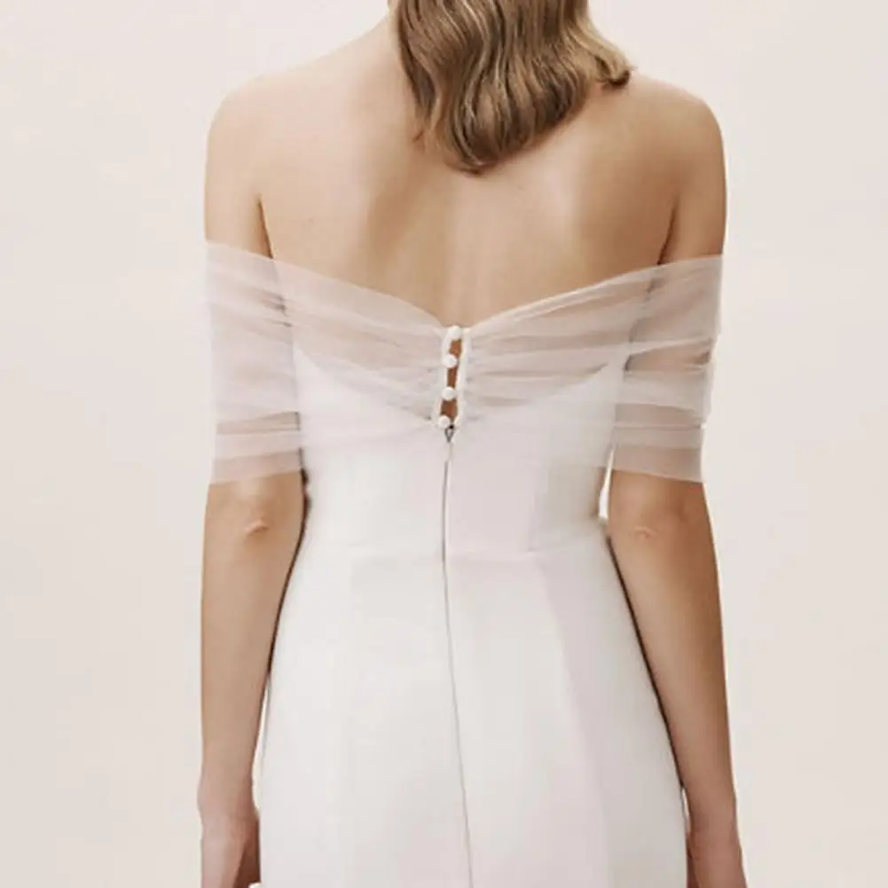 

Lady Party Shawl High-end Symmetric See-through Romantic Detachable Bridal Shawl Clothing Accessories Shawl Bridal Shawl