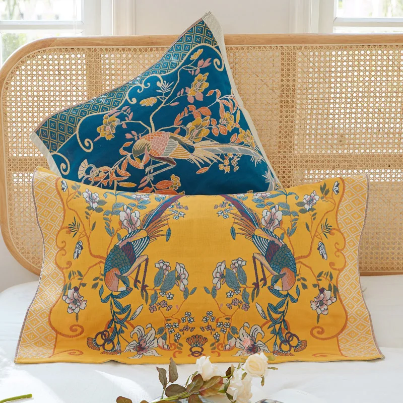 Cotton Pillow Towel Pillow Case Flower Pillow 52 75 Cotton Yarn