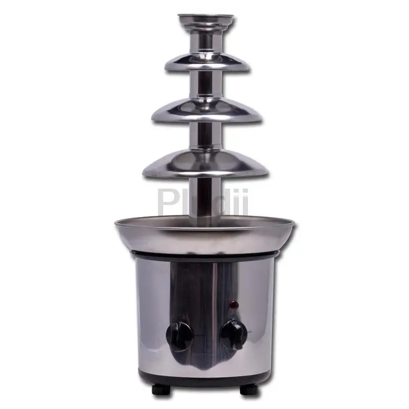 220V Four Layers Electrical Chocolate Fountain Chocolate Melt Fondue Waterfall Machine Fountain Melting Tower For Home