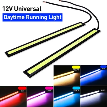 Luci Diurne a LED COB per Auto, Striscia Impermeabile Super Luminosa a Basso Consumo 12V, Lampada DRL per Guida e Atmosfera