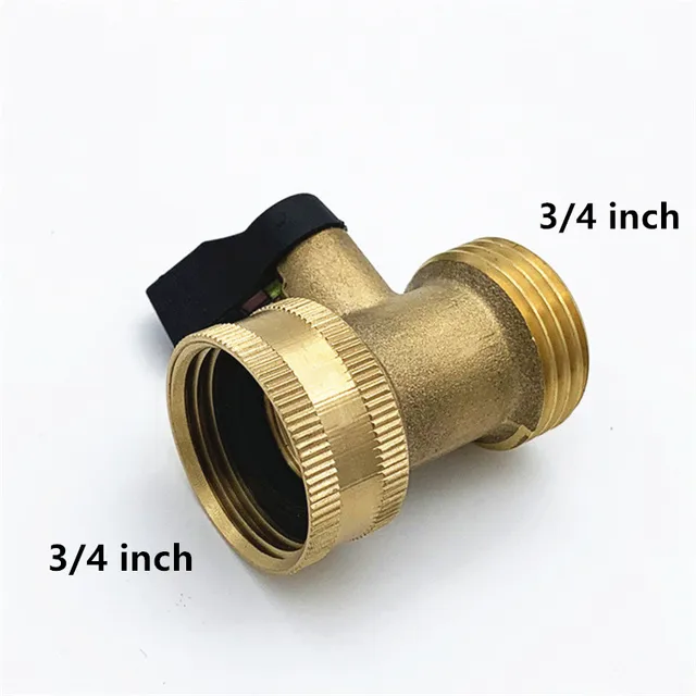 Sárgaréz Golyószelep 3/4 "Nő - 3/4" Hímszál Kerti Vízcsap Tömlő Cső Gyors Csatlakozó Öntöző Egyenes Szerelvények - Image 3