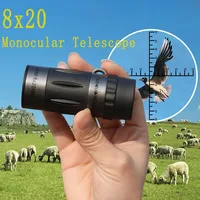 Multipurpose Mini Pocket 8x20 Monoculars Telescope Cross Scale Ranging High Definition Optical Glass for Hunting Camping Hicking 1