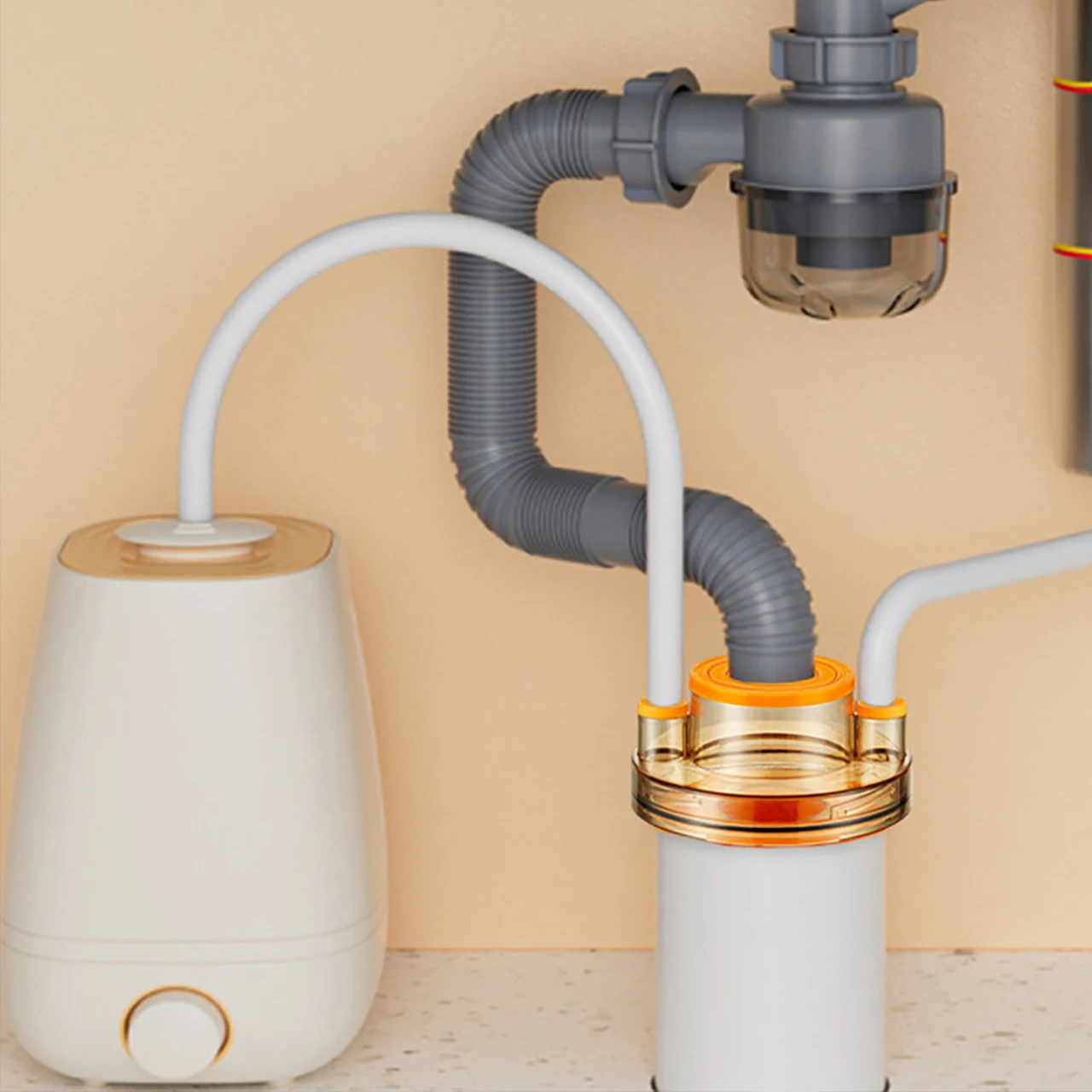 Kitchen Sink Drainage Pipe Connector Washing Machine Drain Plug Sewer Three-way Anti Odor Joint for Dishwasher