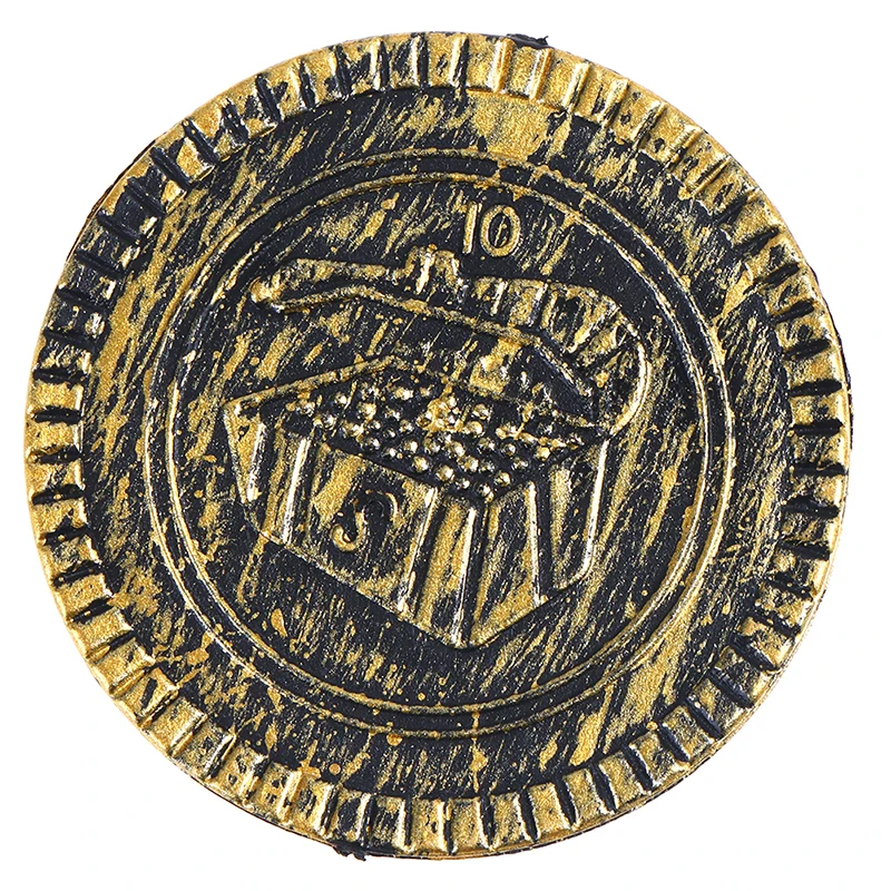 10pcs Pirate Treasure Coins Party Props Christmas Gift Game Currency Halloween